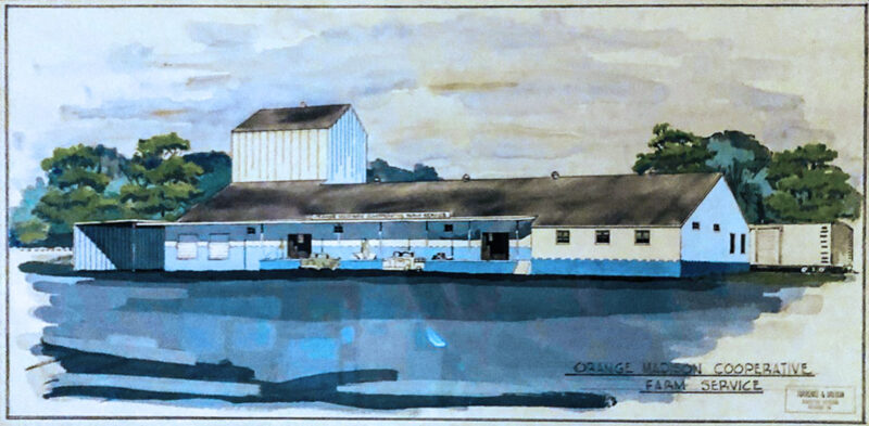 Drawing of one of the Orange-Madison Cooperative locations.